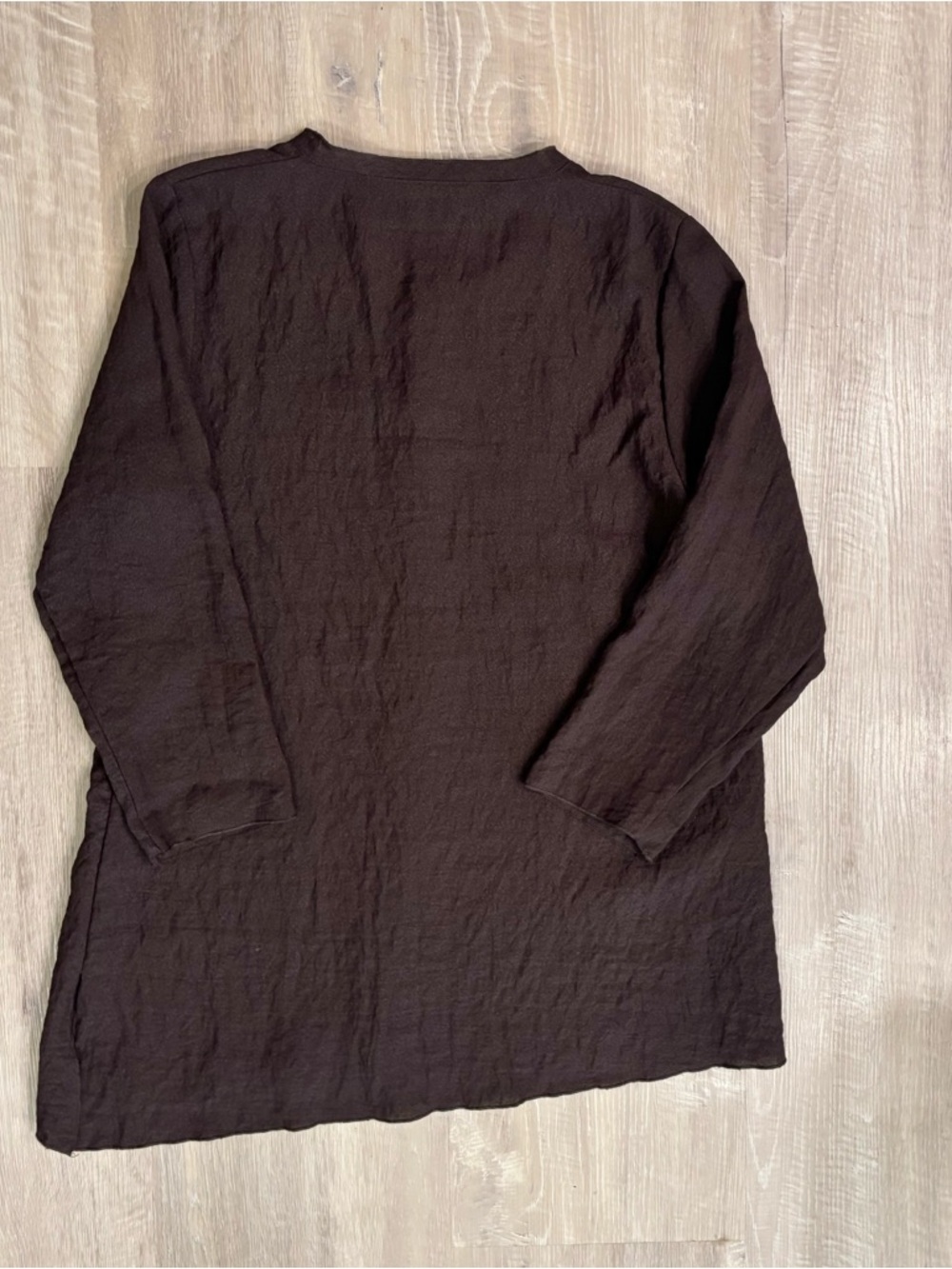 HABITAT Women's Long Sleeve Button Asymmetric Hem Tunic Size Small Lagenlook Top - Picture 3 of 6